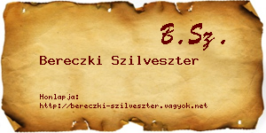 Bereczki Szilveszter névjegykártya