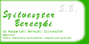 szilveszter bereczki business card